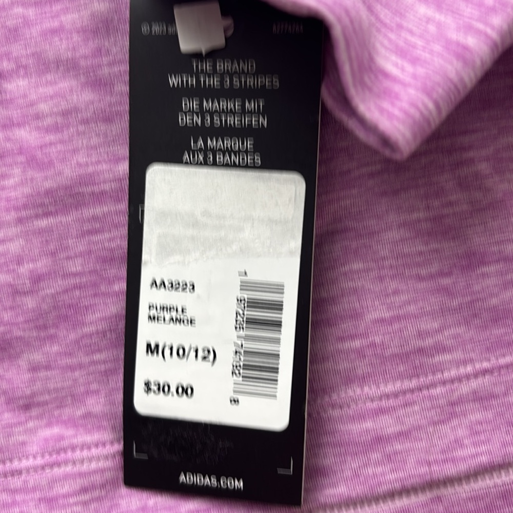 NWT Girls Adidas Purple Long Sleeve Tee - Picture 7 of 9